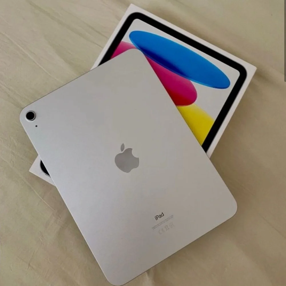 Apple Silver Tablet with Large Screen and Front Camera